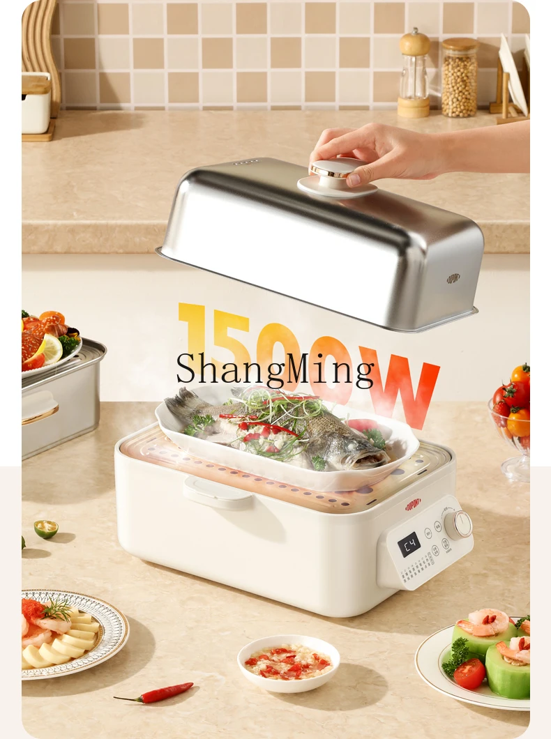 ZYY stainless steel electric steamer household large capacity steamer multi-functional pot