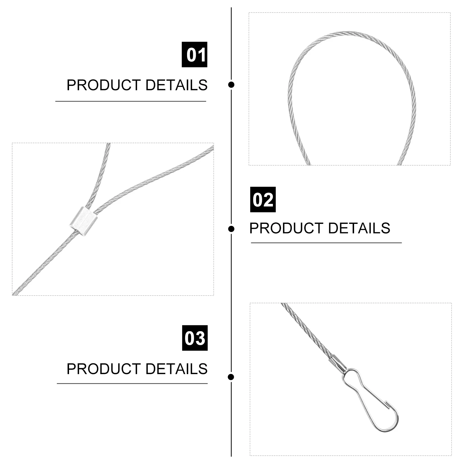 

6Pcs Stainless Steel Gate Latch Cable Pull Heavy Duty Yard Fence Gate Opener Smooth Operation Backyard Door Puller for Outdoor