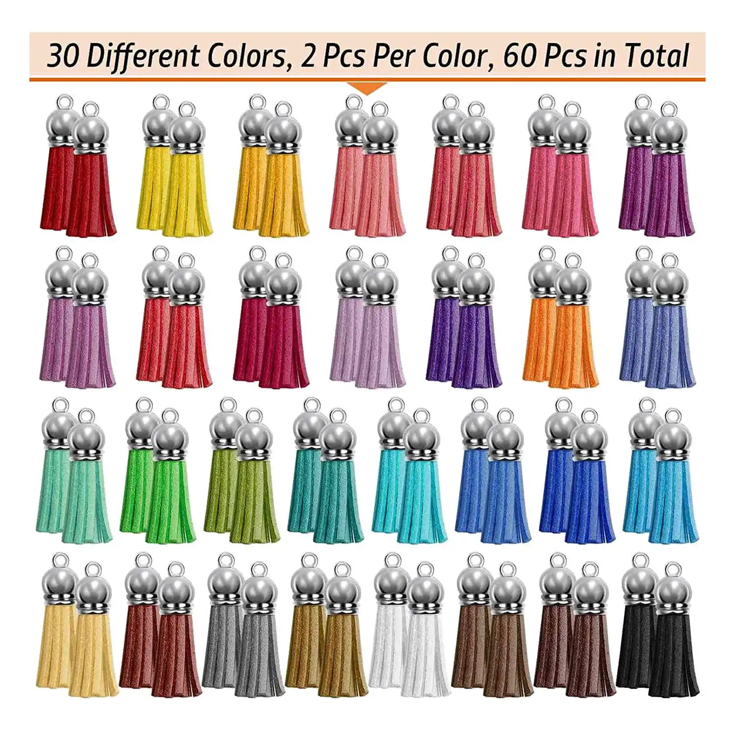 270Pcs Keychain Rings for Craft with Tassels,Extender Chain,Jump Rings and Eye Pins,for Keychain Making Supplies