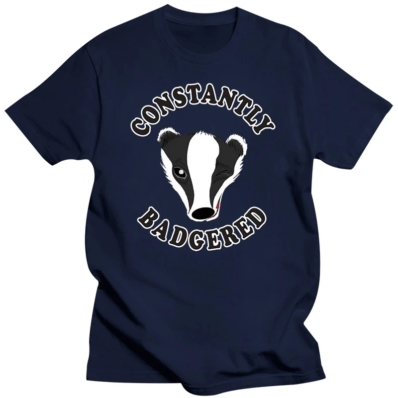 CONSTANTLY BADGERED DESIGN MENS Tops Tee T Shirt FUNNY PEACE QUIET BADGER CHILL OUT T-Shirt Newest Fashion