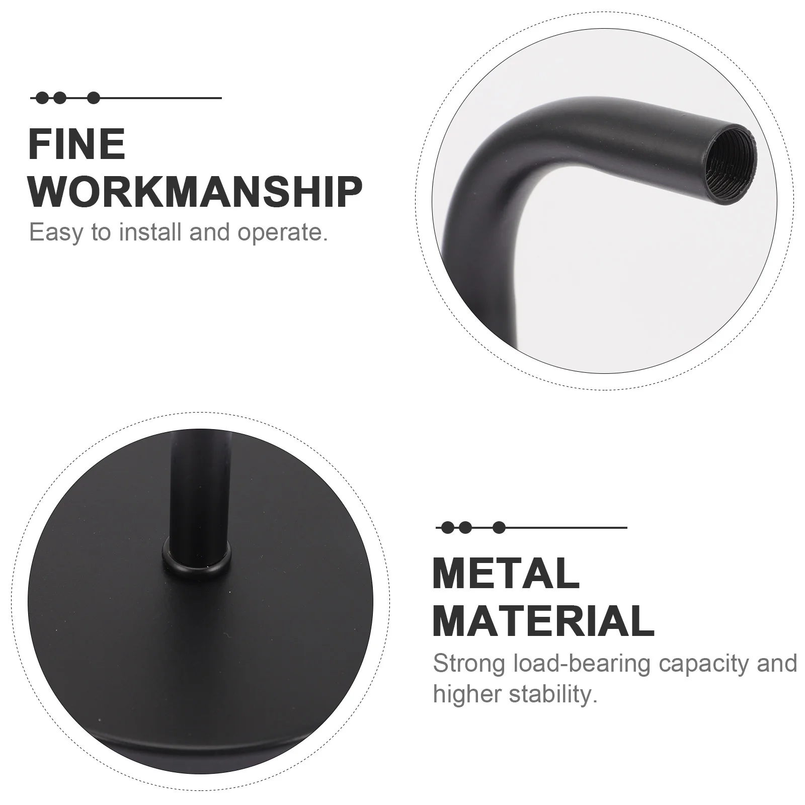 

1 set 1 Set Wall Light Pole Metal Lamp Holder Heavy Duty Wall Lamp Support Easy Install Home Bedroom Lighting Accessory Decor