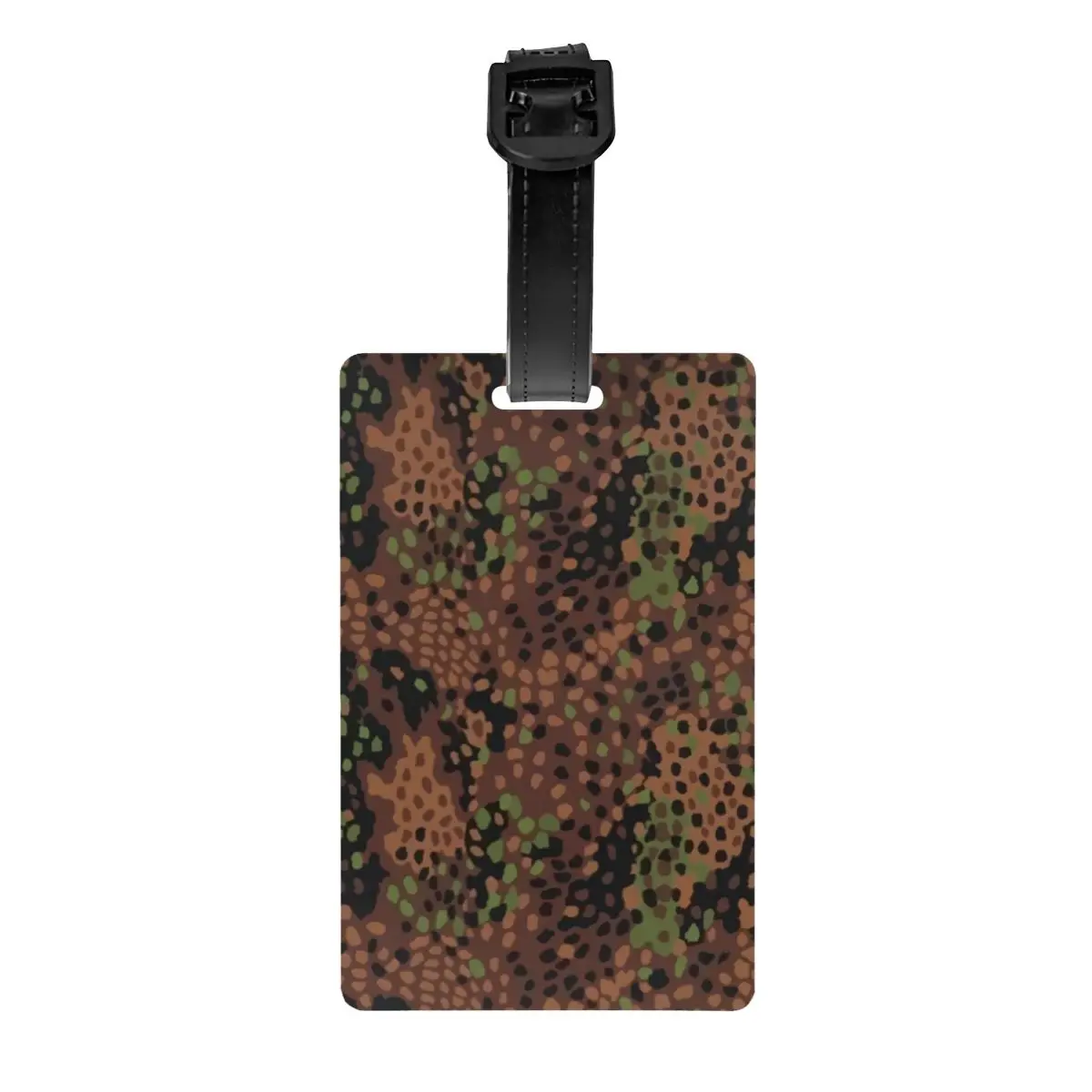 Erbsenmuster Pea Dot German Camo Luggage Tags for Suitcases Military Army Camouflage Privacy Cover ID Label