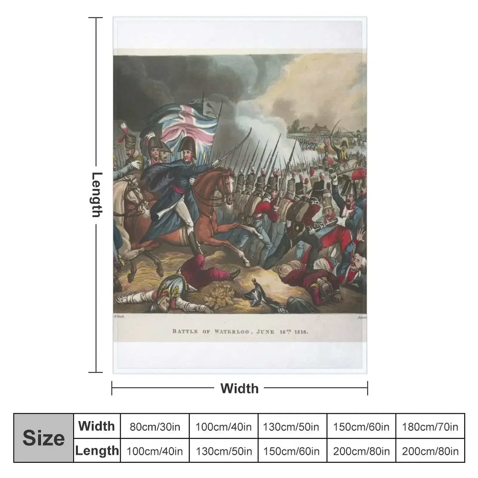 The Battle of Waterloo Throw Blanket Flannel Fabric Kid'S Bed covers Soft Bed Fashionable Decoratives Blankets