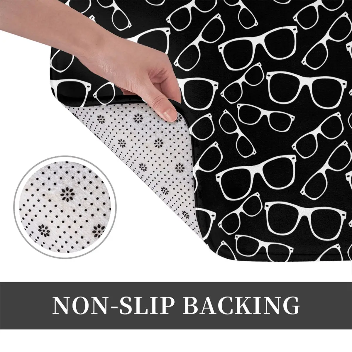 Popular Glasses With Eye Test Chart Optician Optometrist Anti-slip Doormat Floor Mat Carpet Rug for Kitchen Entrance Footpad Mat