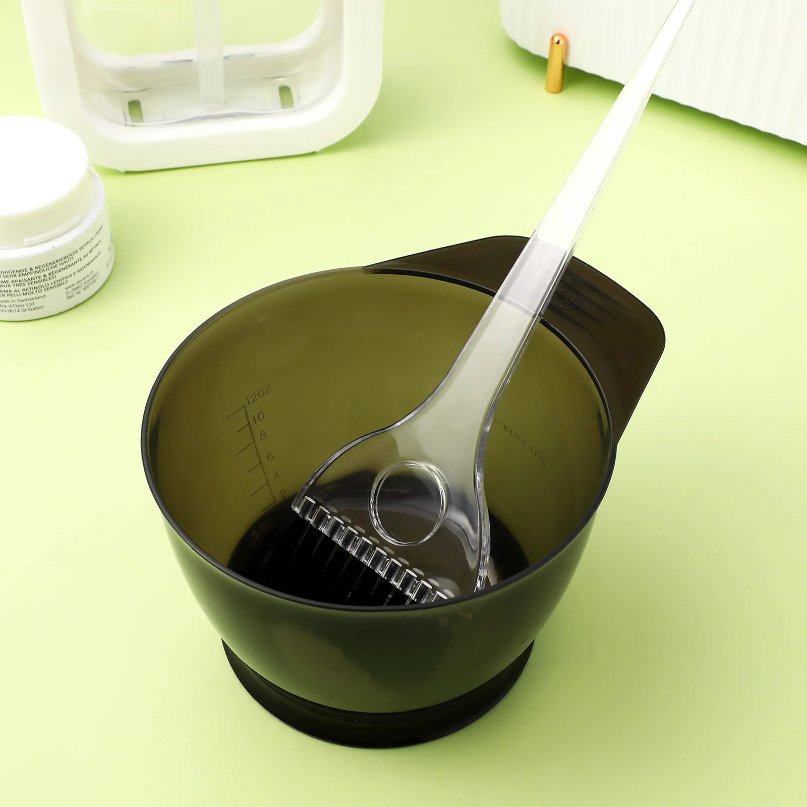 Hair Dye Mixing Bowl and Brush Set Professional Salon Use Ideal for Brightener Developer Dye Color Hair Color Brush and Bowl