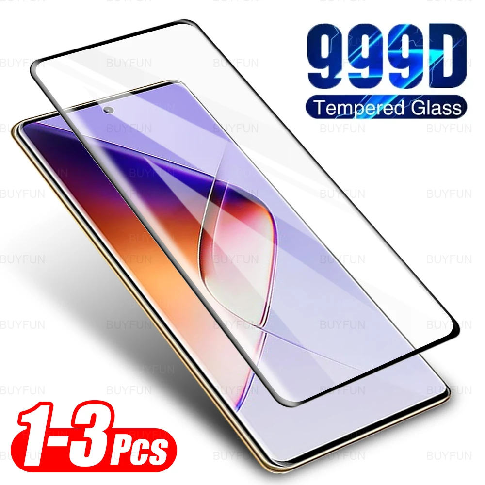 1-3Pcs Curved Edge Tempered Glass For Infinix Note 40 Pro 5G Protective Film 40Pro 4G 40Pro+ Note40pro Plus Screen Protector