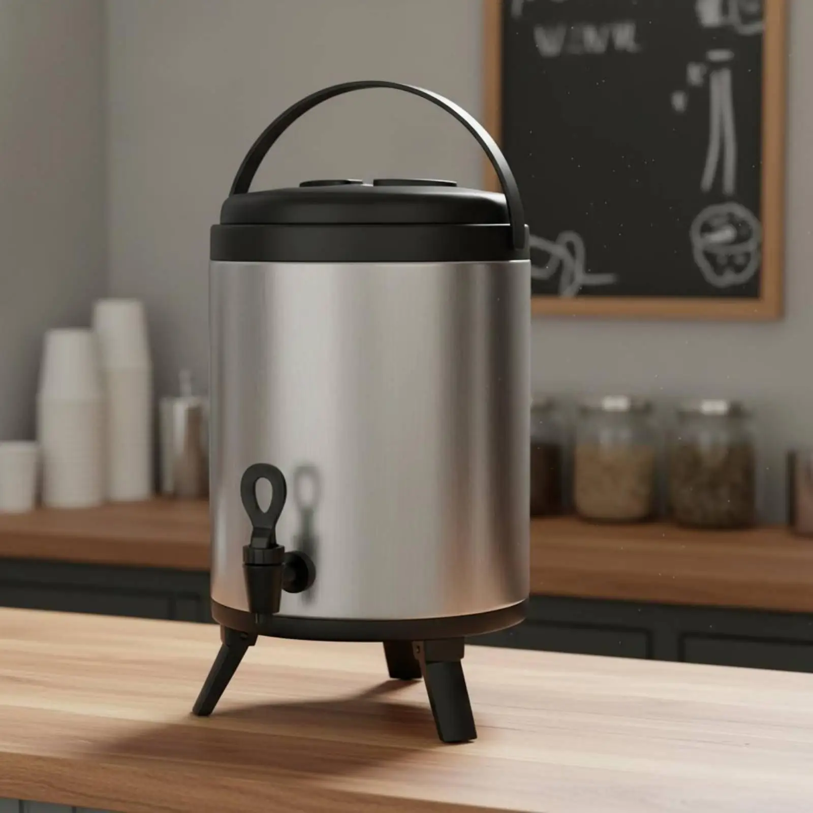Premium Stainless Steel Insulated Drink Dispenser with U Shaped Bottom for Commercial Beverage Service