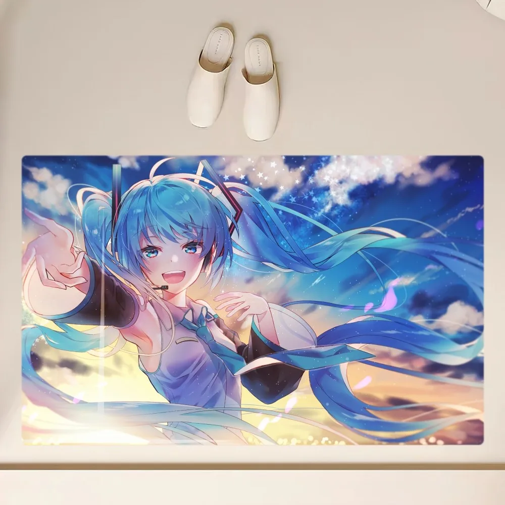 Mata podłogowa z Hatsune Miku H Bilibili antypoślizgowa łazienka kuchnia sypialnia salon dywan wejściowy wystrój domu