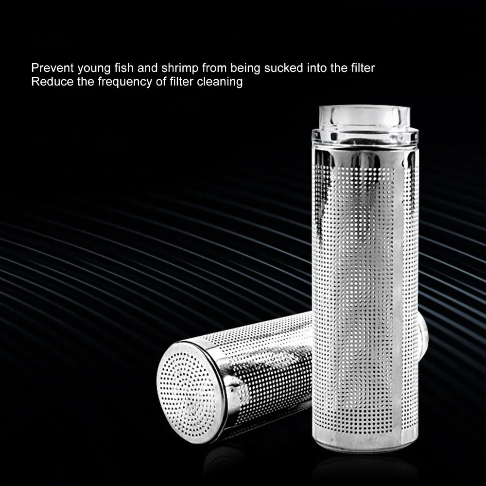 Stainless Steel Aquarium Filter Guard Intake Strainer Mesh Net Fish Tank Intake Strainer Silver Aquarium Filter Accessories