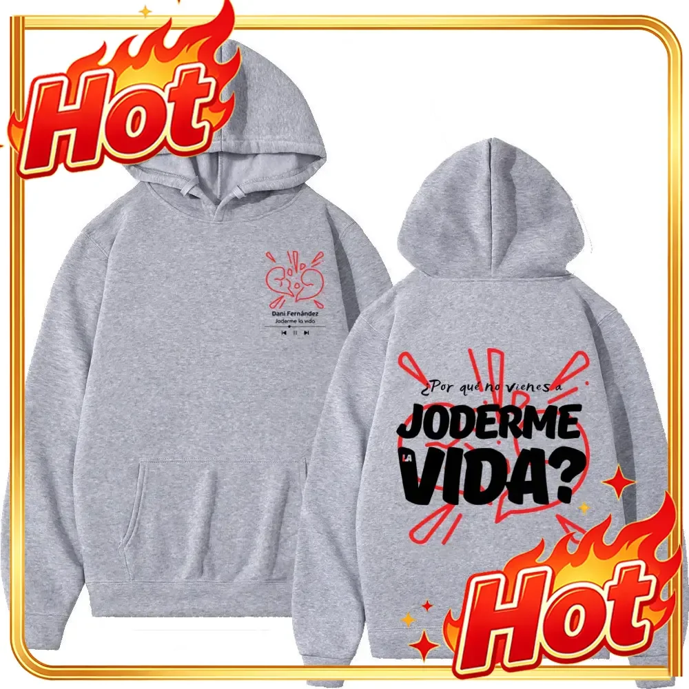 Rapper Dani Fernandez Joderme Lavida Fashion Print Hoodie Herren Damen Vintage Sportbekleidung Winter Oversized Lockerer Freizeitpullover