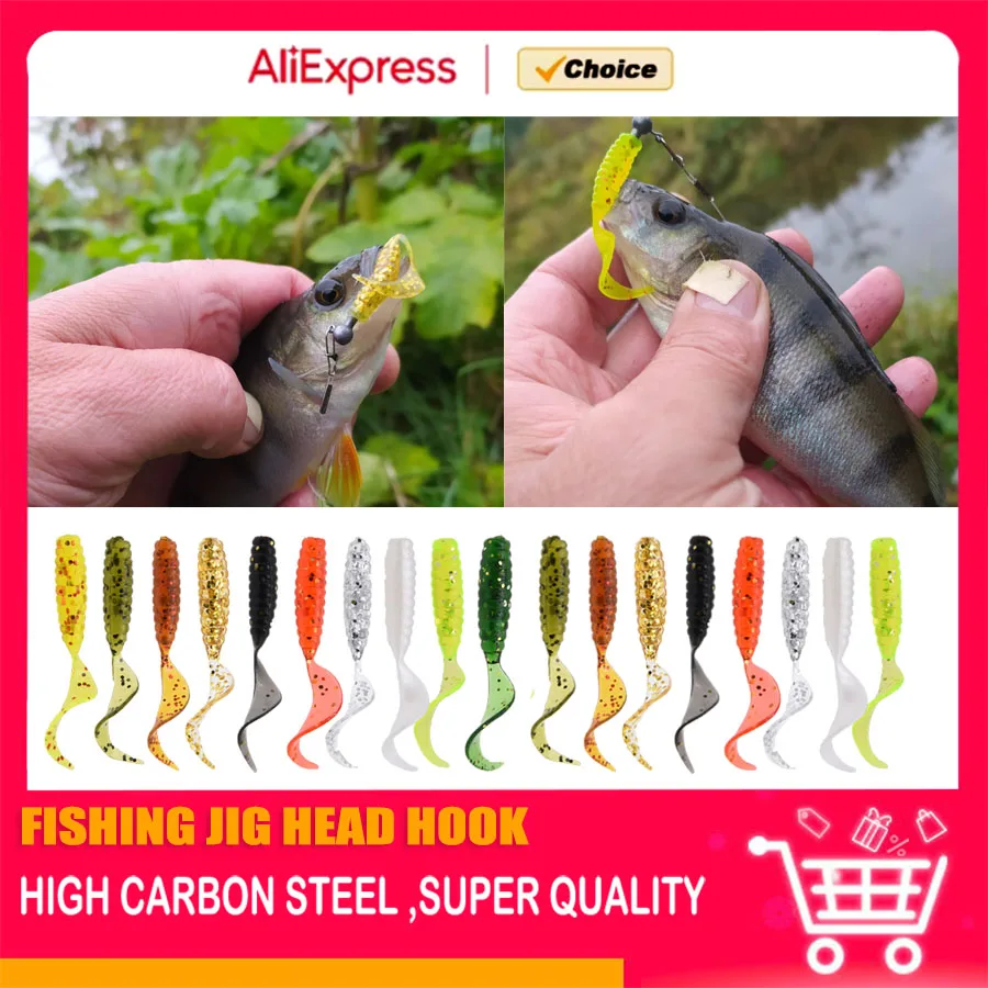Mrlurion 4 cm 0,6 g kleiner künstlicher Silica Soft Grub Wurmköder für winzige Barsch, Barsch, Hecht, Crappie-Angelgerät