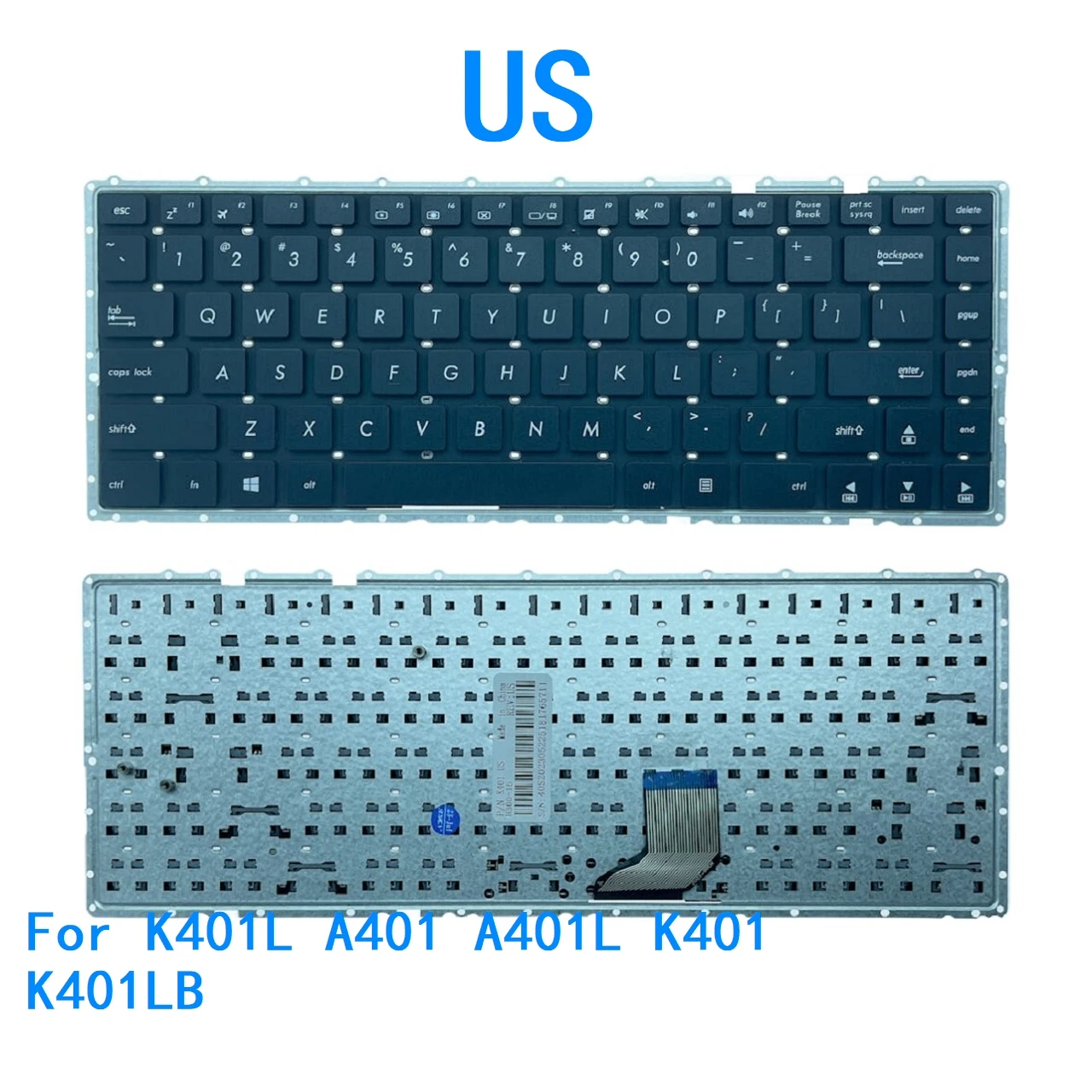 

Новая американская языковая клавиатура для ASUS K401L A401 A401L K401 K401LB, сменная клавиатура для ноутбука H300-15