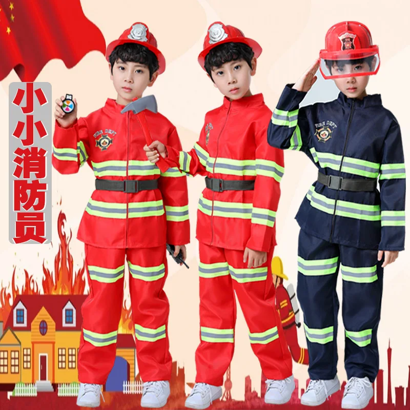 Bambini pompiere Cosplay uniforme capodanno regalo di natale pompiere Sam Costume per ragazzi ragazza gioco di ruolo vestito operato Costume di carnevale