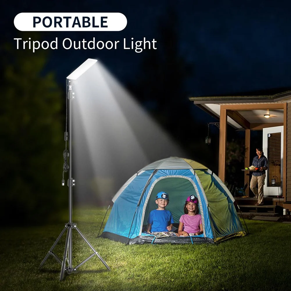 Imagem -04 - Portátil Led Camping Lights com Tripé Telescópico Lanterna de Pesca ao ar Livre Luz para Viagens Live Show