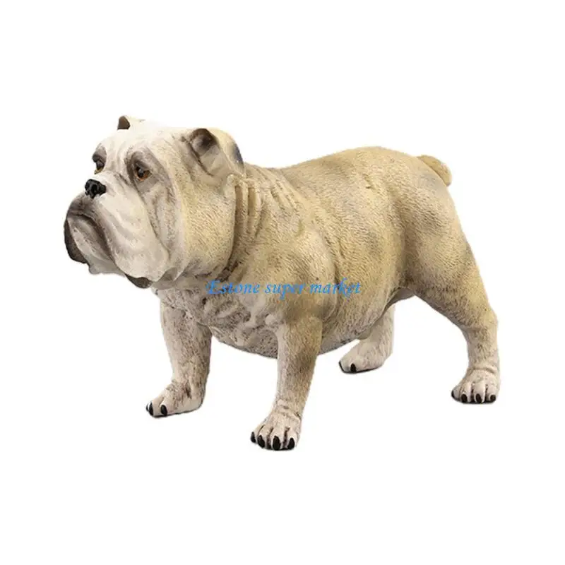

090B Realistic Puppy Figurine Statue Sculpture Model for Dog Lover Collection
