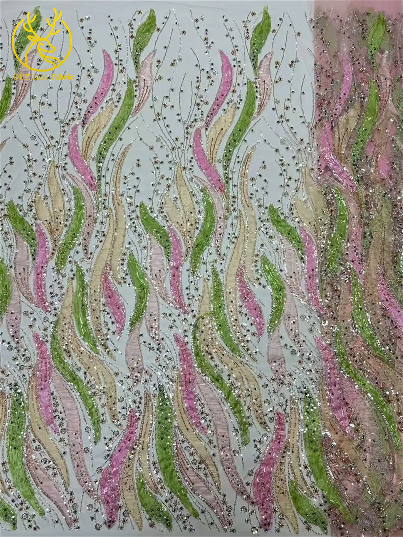 Afrikanischer Bräutigam-Spitzenstoff 2026, hochwertige Stickerei, französische Pailletten, Tüll, Nigeria-Spitzenstoff für Hochzeit, Party, Kleid – Detail 14