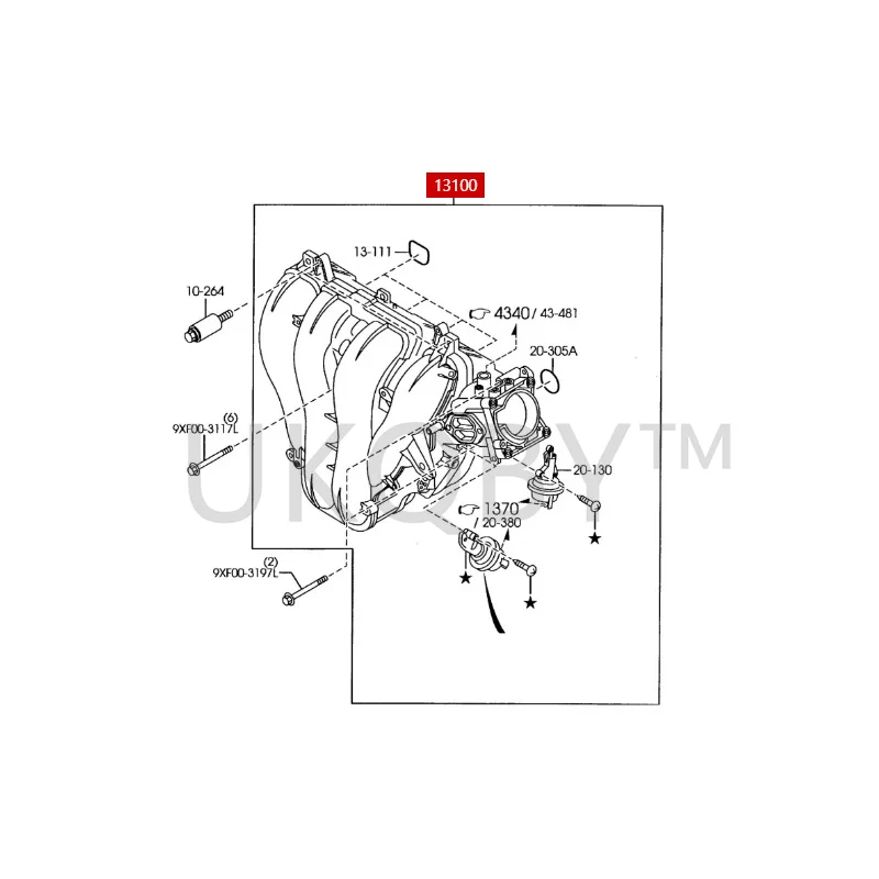 LF9413100 Suitable for Ma zd a 3 Ma 5 Ma 6 Engine intake manifold