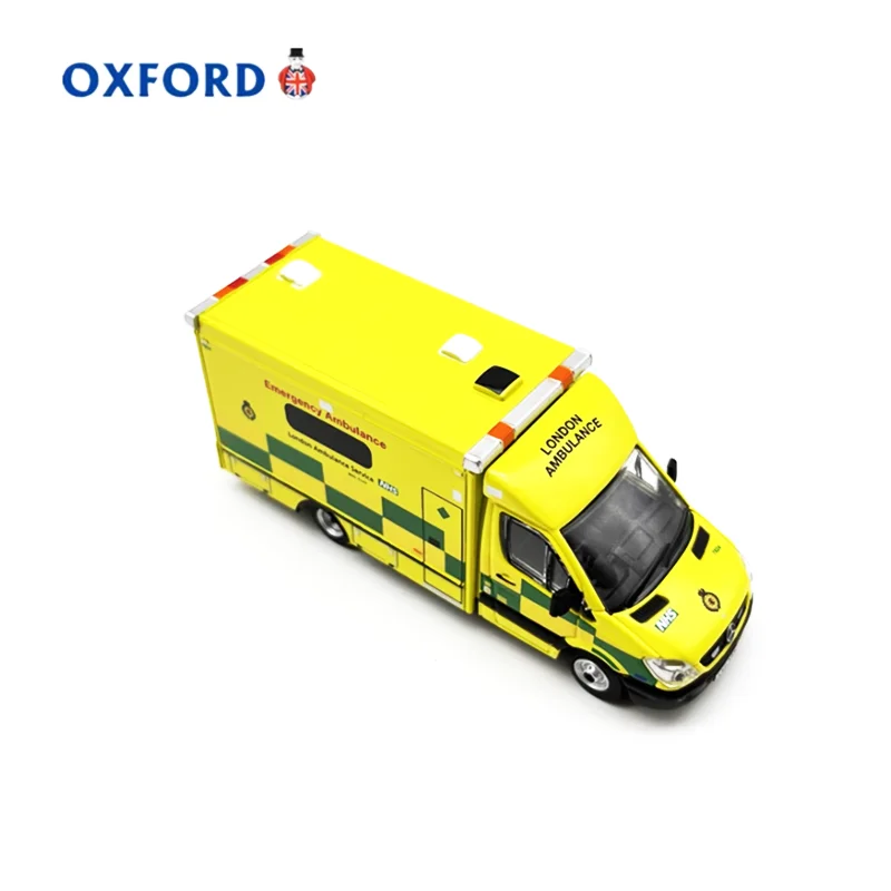 OXFORD Diecast 1:76 Scale Ambulance Alloy Car Model Finished Product Simulation Toy Static Model Display Souvenir