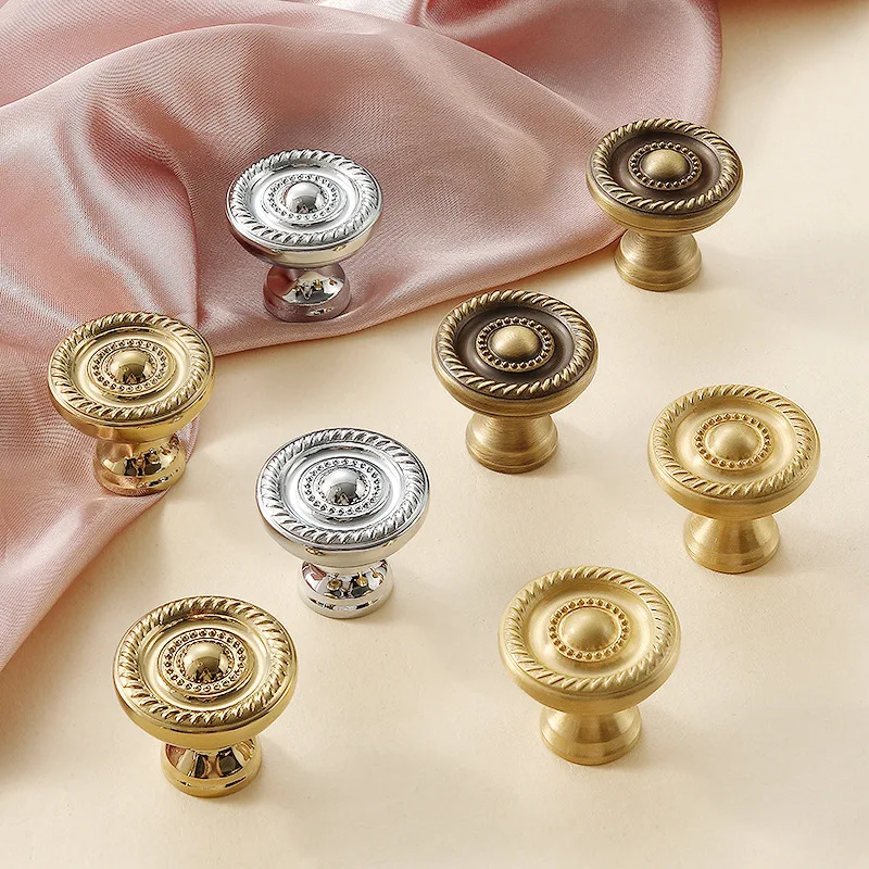 

Французские твердые латунные ручки для мебели, ручки с характерным рисунком и декоративные ручки, ручки для ящиков кухонного шкафа