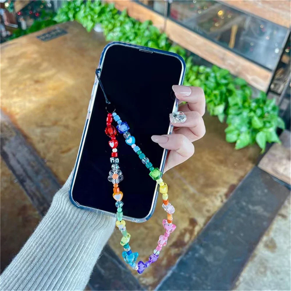 

Весна-лето, яркие цвета, подвеска для телефона, ремешок-цепочка, ремешок для женщин и девочек, ювелирные изделия, бабочка, бусины для телефона, подвеска, украшение