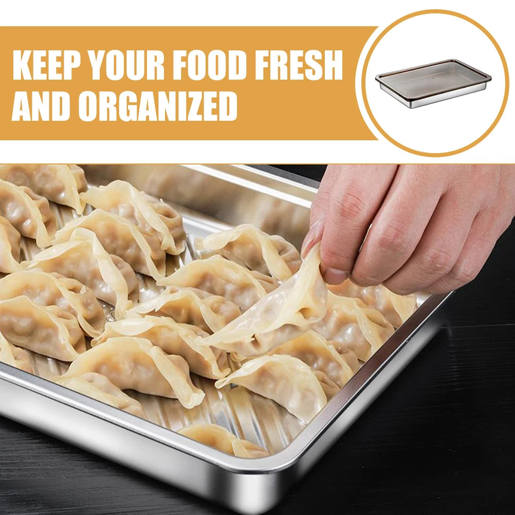 

Dumpling Box Stainless Steel PP Food Container for Refrigerator Freezer Airtight Fresh Storage Case Organizer Dumpling Box