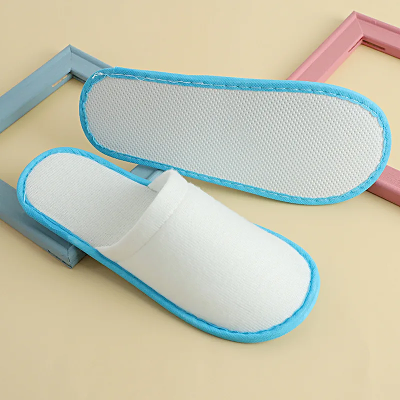 Free Shipping 4MMsole Thickness Hotel Supplies Beauty Hair Salon Travel Family Disposable Plush Slippers