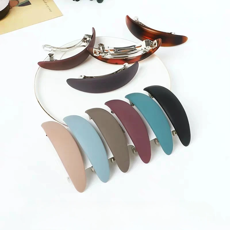 Elegant Matte Geometric Hair Clip Elegant Women Barrettes Hairpins Ponytail Holder Hairgrips Headwear Fashion Hair Accessories