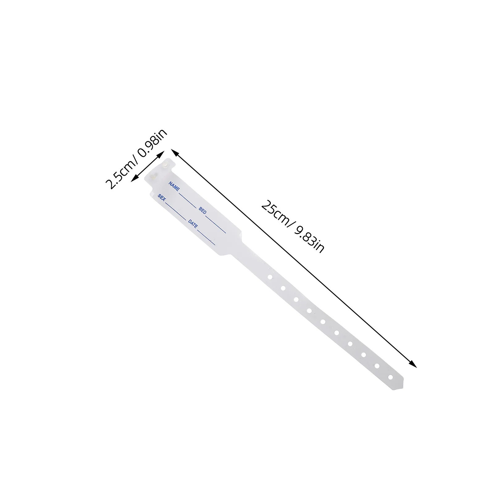 100 قطعة من أساور المعصم الطبية لتحديد هوية المريض في المستشفى، أساور مقاومة للماء قابلة للتعديل للبالغين والأطفال #6