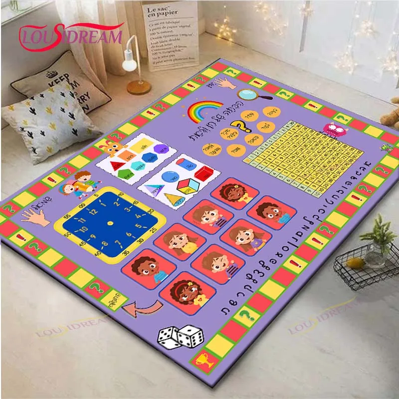 

Fashion Children's Educational Fun Print Carpet Outdoor Rug Area Rug Non-slip Carpet Bedroom Decor Carpet for Room Gift