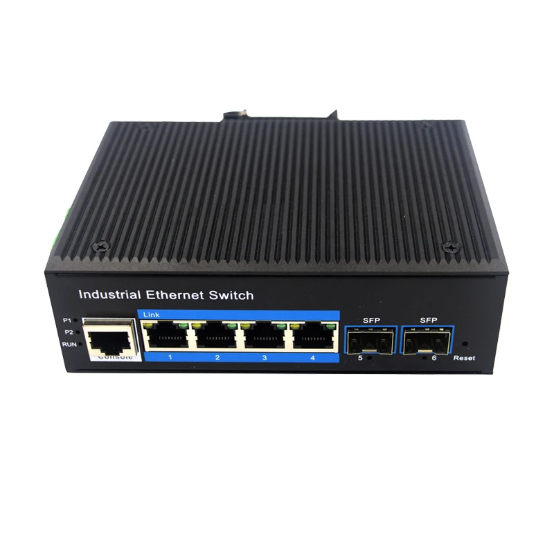 JT-COM L2 managed industrial grade POE with 2*1000M SFP uplink ports and 8*10/100/1000M RJ45 ports