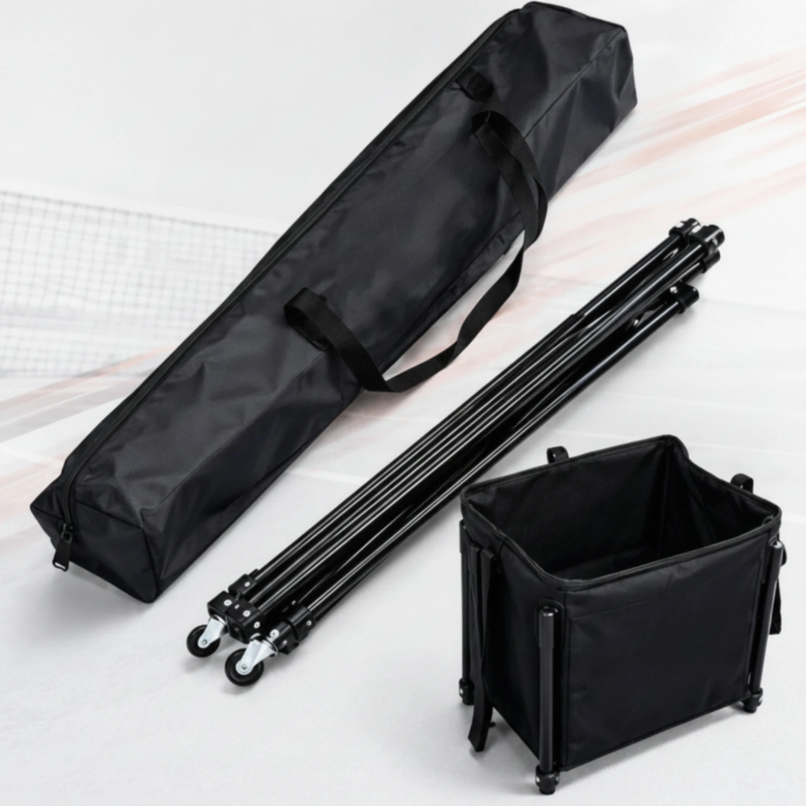 Chariot de rangement pliable pour balles, chariot de rangement pliable pour équipements sportifs, organisateur d'équipements sportifs, facile à déplacer, multi-sports pour entraîneurs, salle de sport