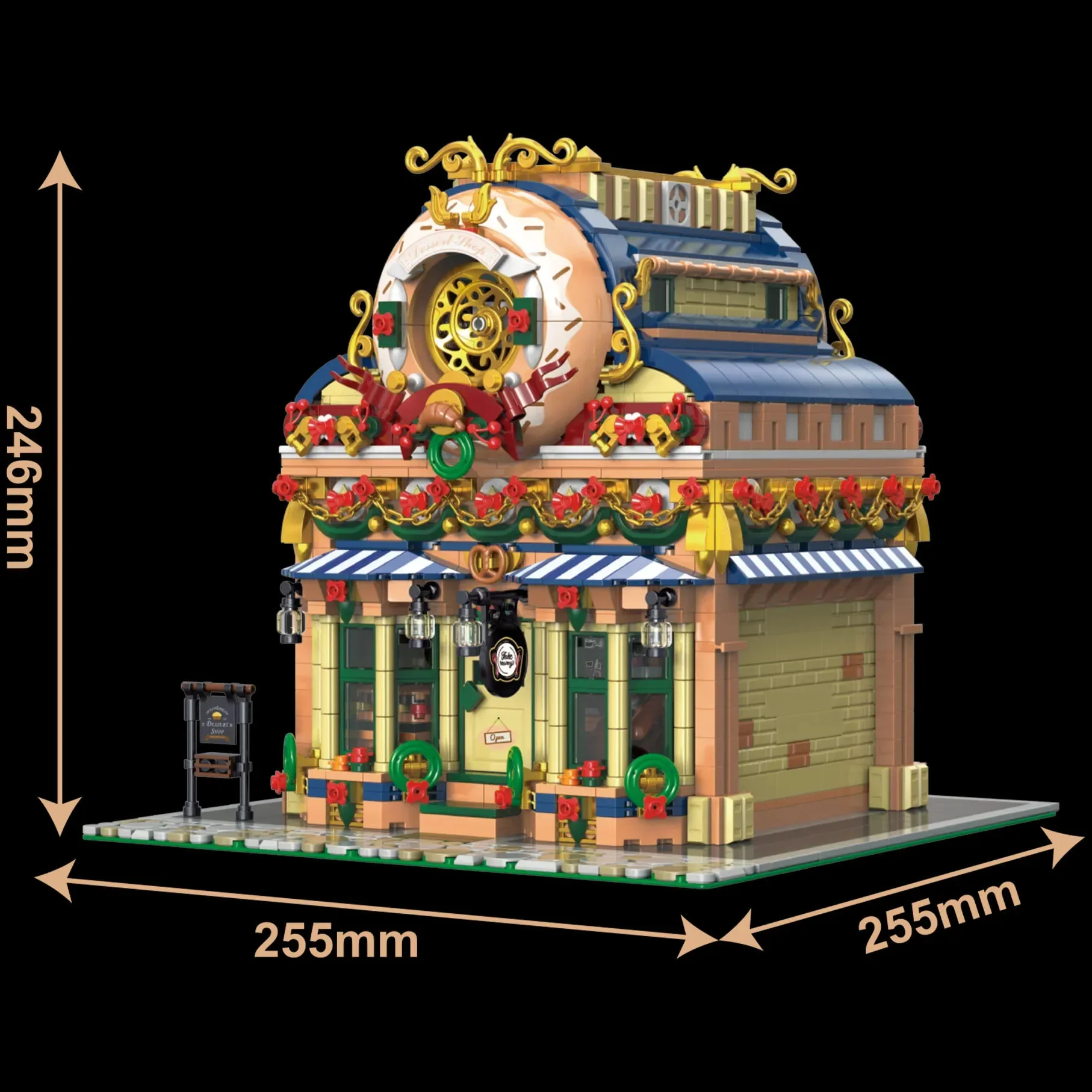 2657 قطعة ورشة عمل الحلوى اللبنات الإبداعية مدينة شارع بناء MOC نموذج الطوب سطح المكتب ديكو لتقوم بها بنفسك اللعب هدايا عيد الميلاد