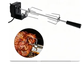 1, Color: Silver, Material: Stainless Steel, British Standard AC220V Electric Grill, BBQ Tools