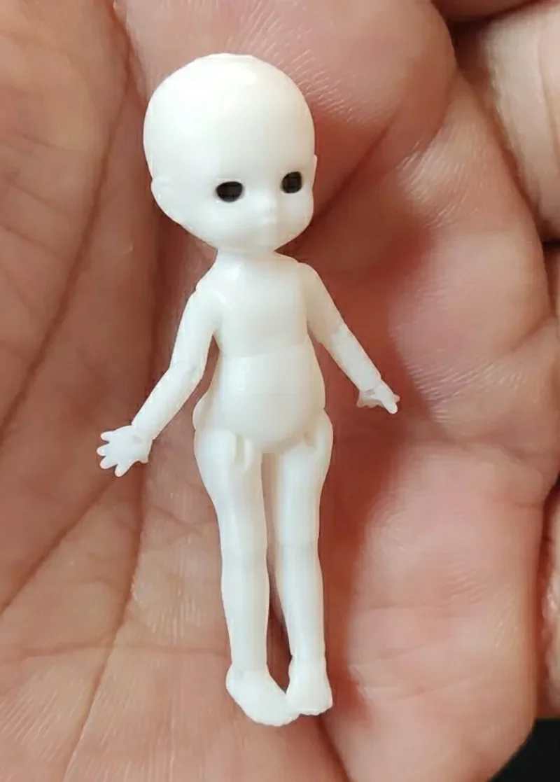 New Mini Bjd Doll, 4.5cm Height , Resin 3D Printing, No Makeup, Diy Girl Toys Dress Up Doll Accessories