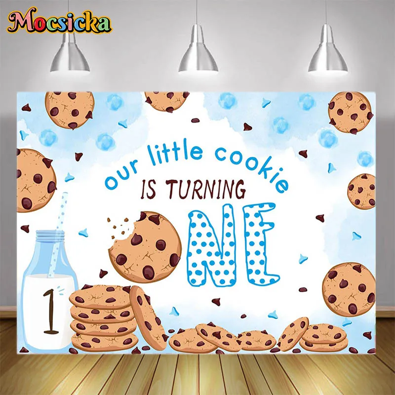 

Newborn 1st Birthday Cookies Background for Photography Baby Shower Party Decoration Banner Newborn Photo Studio Props Photocall