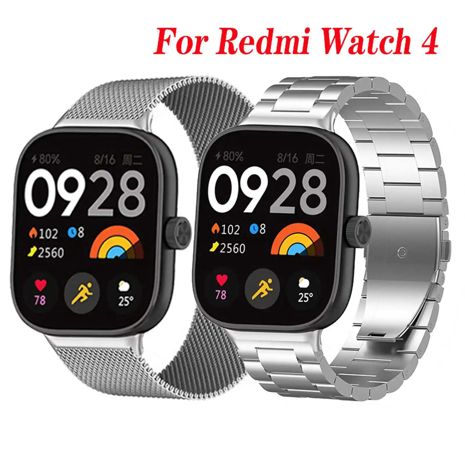 

Ремешок из нержавеющей стали для Redmi Watch 4, металлический сменный Браслет для смарт-часов RedmiWatch 4