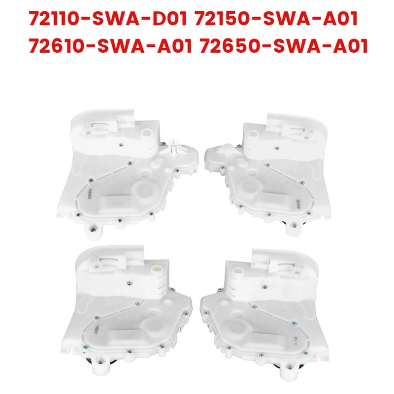 4Pcs/Set Front Rear Door Lock Actuator Latch For Honda CR-V 07-11 72110-SWA-D01 72150SWAA01 72610-SWA-A01 72650-SWA-A01