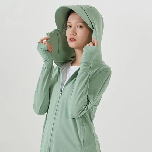 Imagen 2 del producto Ropa de pesca con protección solar para mujer, Anti-UV UPF 50+, transpirable, para senderismo, deportes al aire libre, Jersey, ropa de pesca