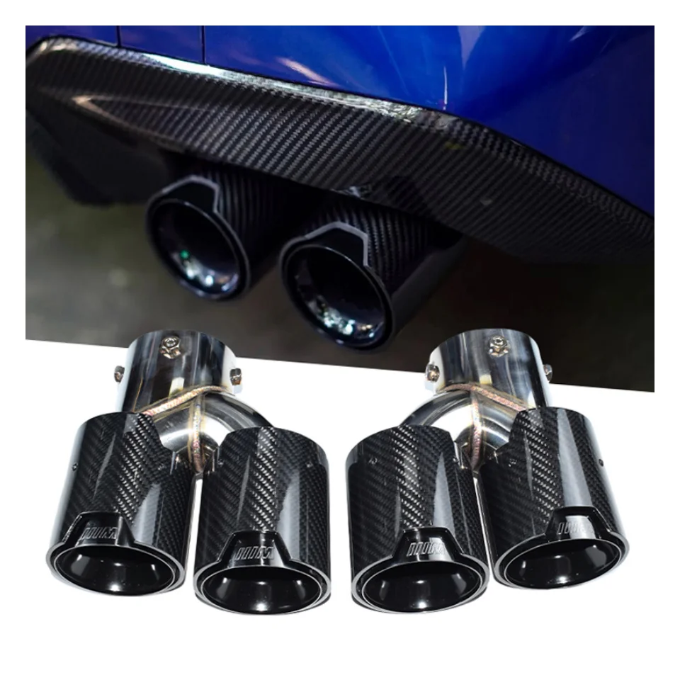 

Car Exhaust Tip for BMW M240 M340 M440 G20 G21 G23 G42 M Performance High Quality Carbon Fiber Black Exhaust Dual TailPipe