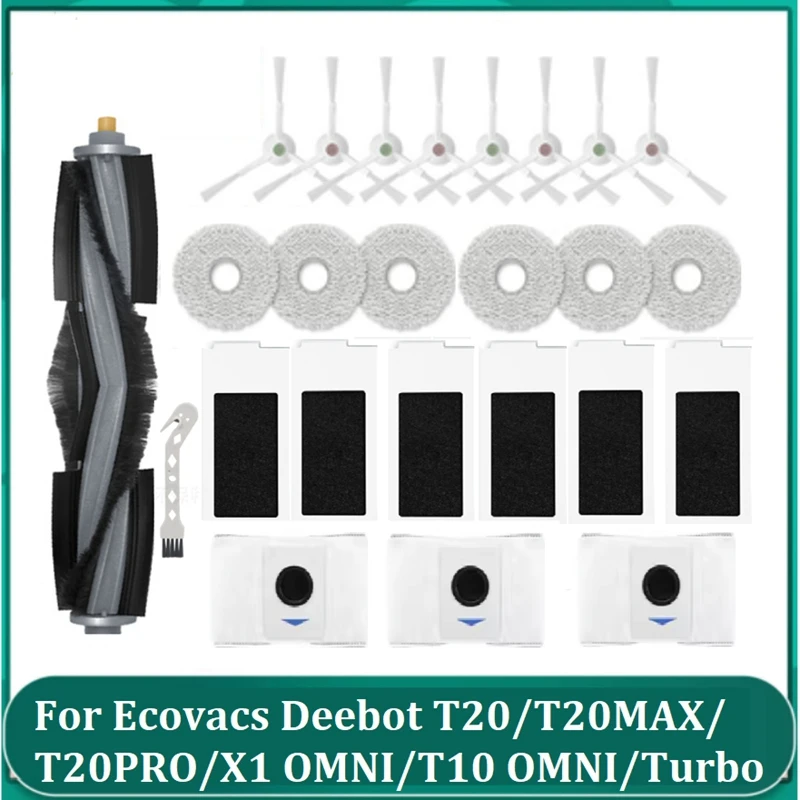 Zestaw akcesoriów zamiennych do odkurzacza robota Ecovacs Deebot T20/T20MAX/T20PRO/X1 OMNI/T10 Omni/Turbo