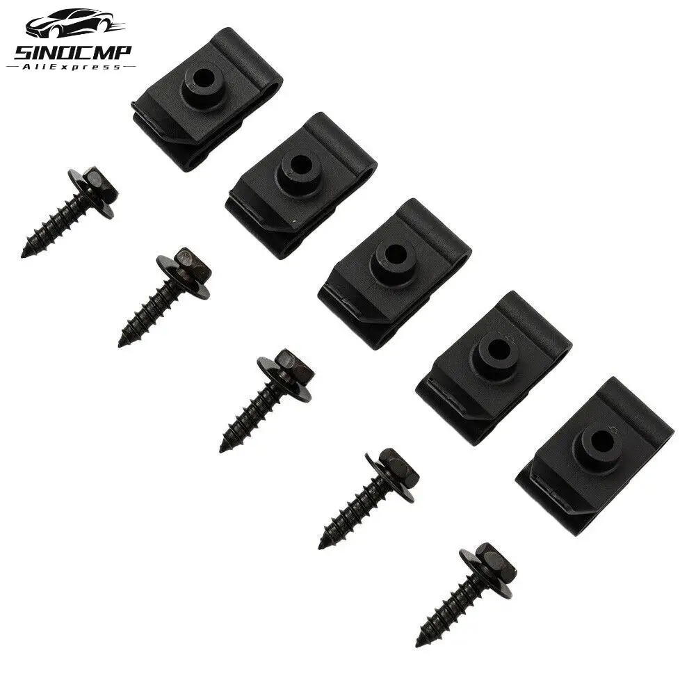 

5Set Car Fender Lining Wheel Arch Mudguard Trim Clips For Toyota Sienna 4Runner Black Plastic Automotive Interior Accessories