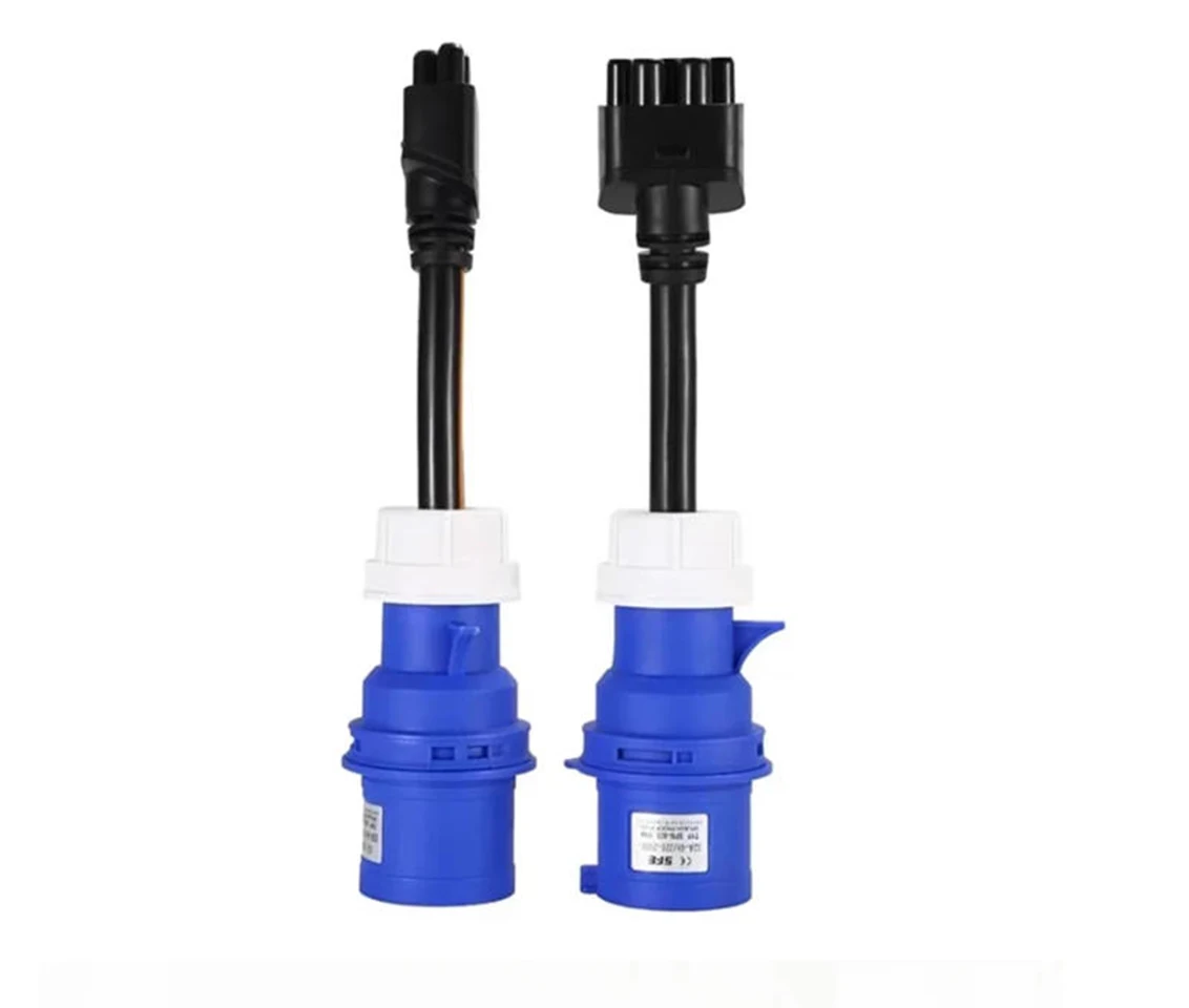 32A/16A 3-poliger blauer CEE-Adapter für Tesla Model S,3,X,Y Gen 2 EV-Ladegerät, Verlängerungskabel-Anschluss, 240-V-Steckdose – Detail 6