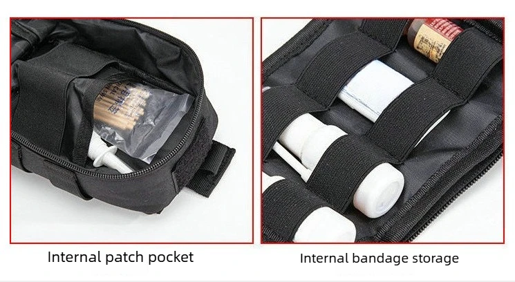 Tactical MOLLE First Aid Pouch 600D Nylon Water Resistant EDC Medical Bag Organizer for Outdoor Hunting Hiking Camping