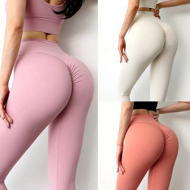 Yoga Pants Women Leggings For Fitness Nylon High Waist Long Pants Hip Push Up Tights Naked Girls Gym Clothing Yoga Pants AliExpress