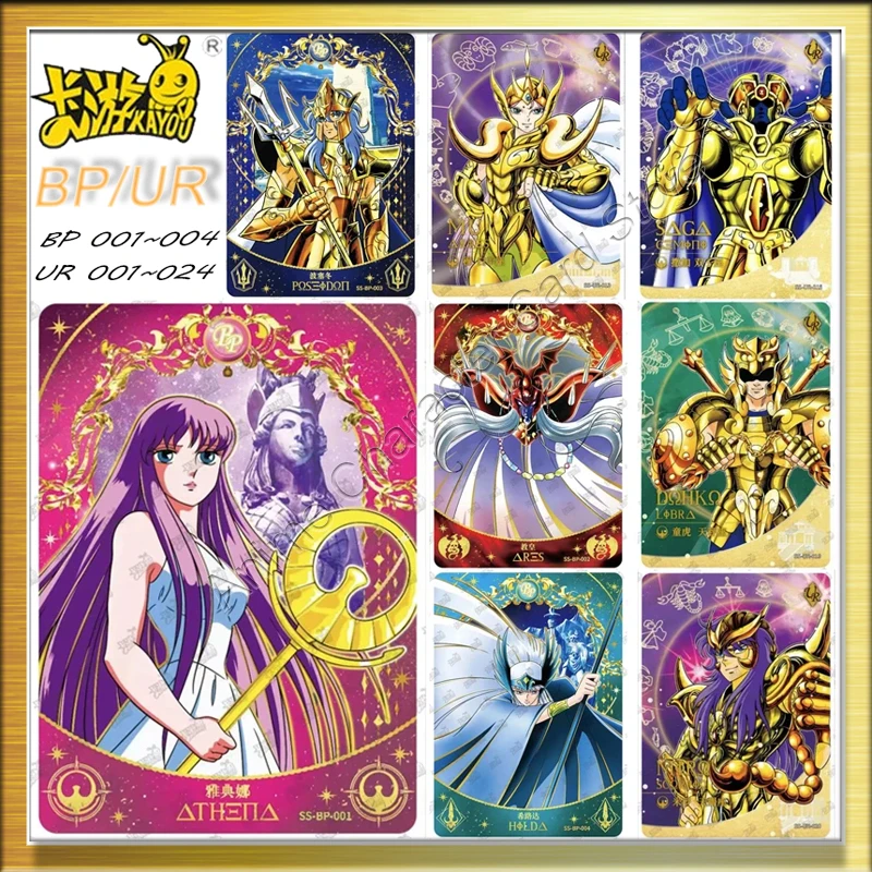 KAYOU Original Saint Seiya Card Anime Figures Rare UR BP Full Set Single Cards Collection Toys Athena Pope Poseidon