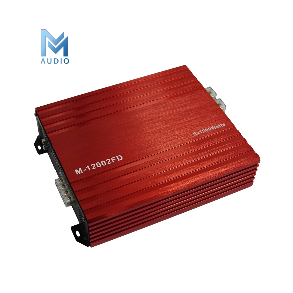 High Power 2 Channel Full Range Class D 1200 Watt Car Audio Amplifier Small Size Brazilian Car Subwoofer Amplifier