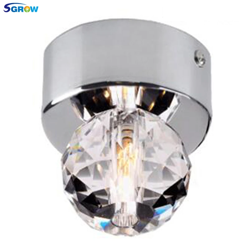 

SGROW Post-modern Crystal Ball Ceiling Lights Creative Personality Lamp Light Fixtures for Bedroom Dinning Room G4 Lompara