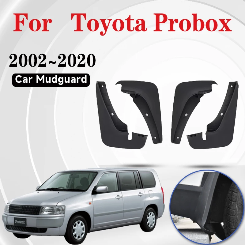 4PCS Car Mud Flaps For Toyota Probox XP50 XP160 Succeed 2002~2020 Atuo Fenders Mudguards Mudflaps Splash Guards Cars Accessories