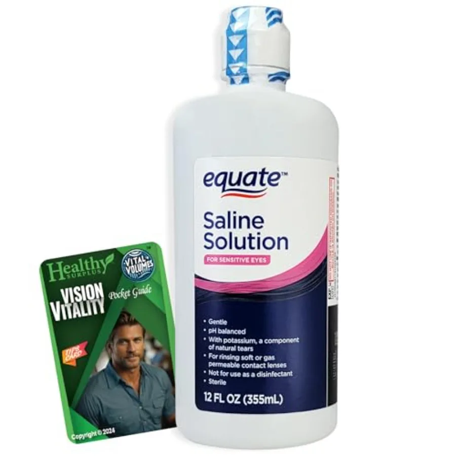 

Equate Saline Solution 12 Oz and Vital Volumes Vision Vitality Card - Bundle