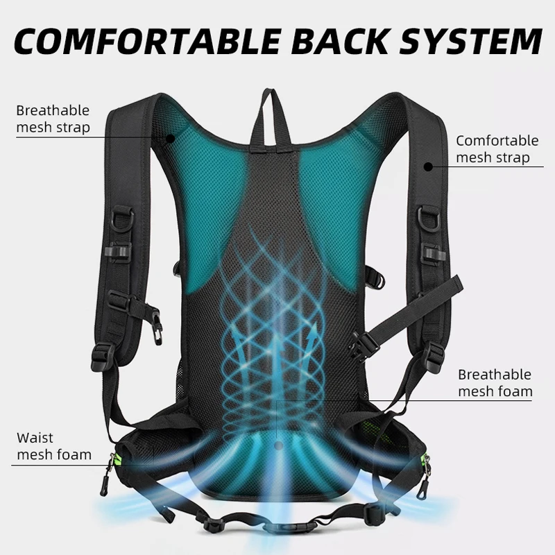 الترطيب ركوب الدراجات على ظهره خوذة حزمة الرياضة في الهواء الطلق المشي لمسافات طويلة التخييم تسلق حقيبة الظهر السفر خفيفة المثانة حقيبة المياه المائية